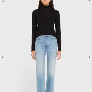 MAJESTIC FILATURES WASHABLE CASHMERE BLACK TURTLENECK SZ 2